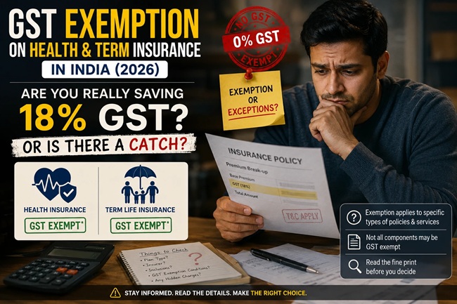 GST Exemption on Health and Term Insurance in India