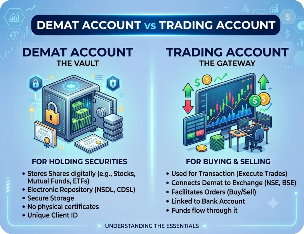 Demat Account vs Trading Account