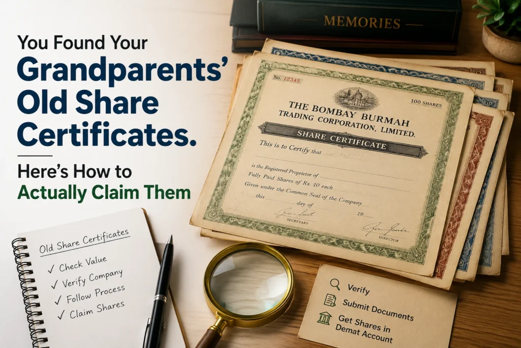 Grandparents' Old Share Certificate