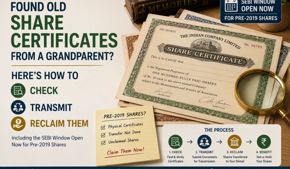 Grandparents' Old Share Certificate