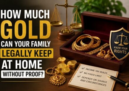 How Much Gold Can a Family Keep At Home without any proof