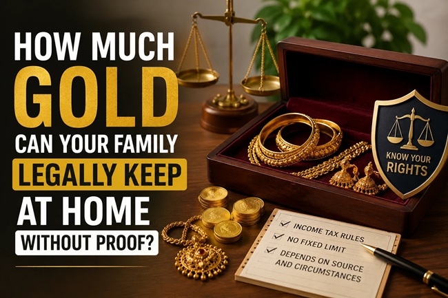 How Much Gold Can a Family Keep At Home without any proof