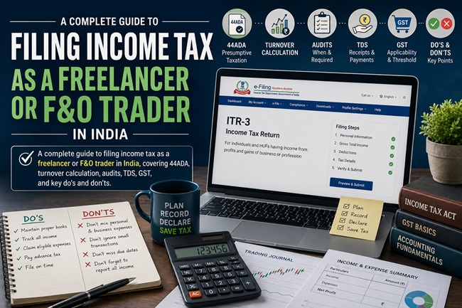 Income Tax Filing for Freelancers and F & O Traders