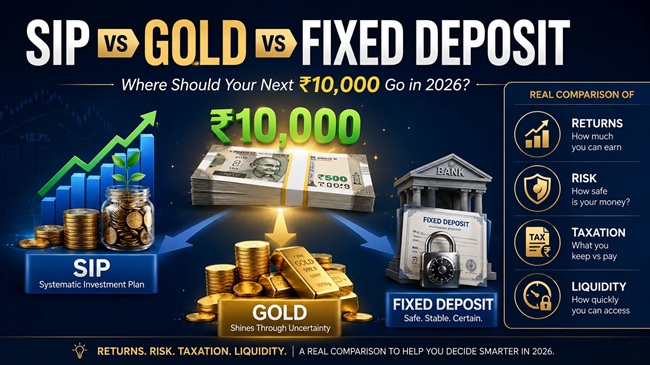 SIP vs Gold vs Fixed Deposit