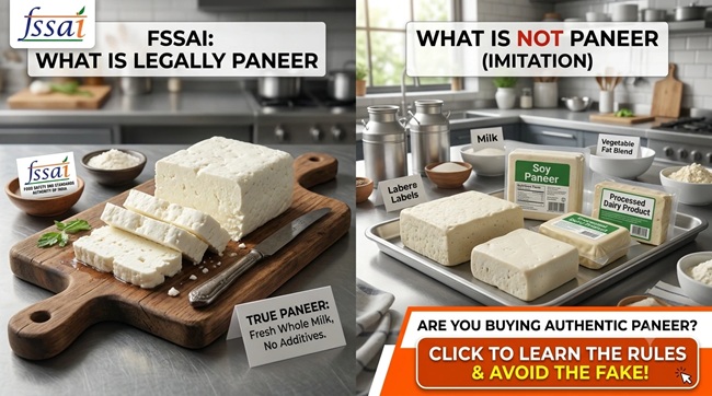 FSSAI Rule For Real vs Fake Paneer