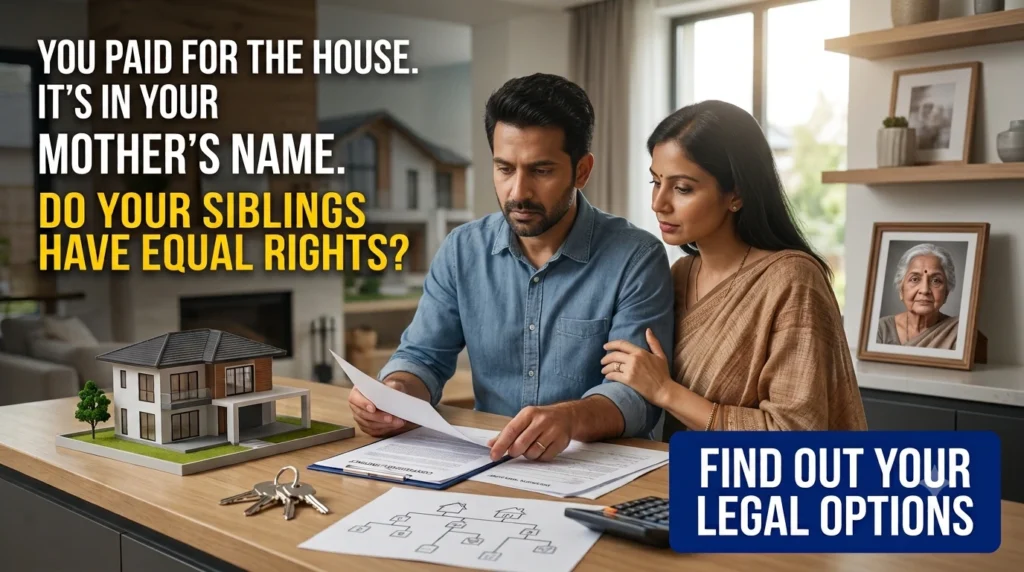 Funded Property and it's on Mother Name what rights siblings have