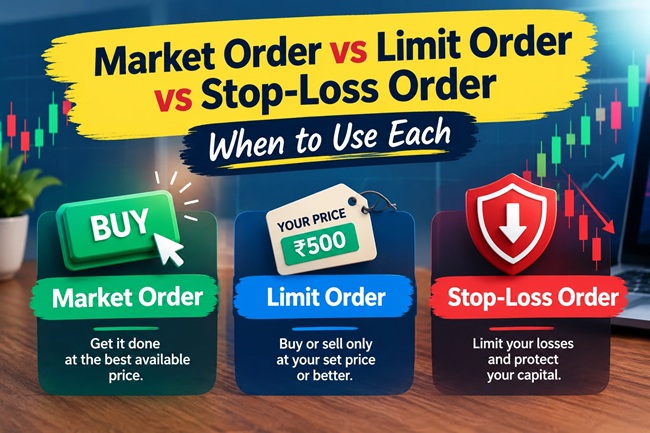 Market Order vs Limit Order vs Stop Loss Order