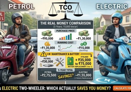 Petrol vs Electric Two Wheeler
