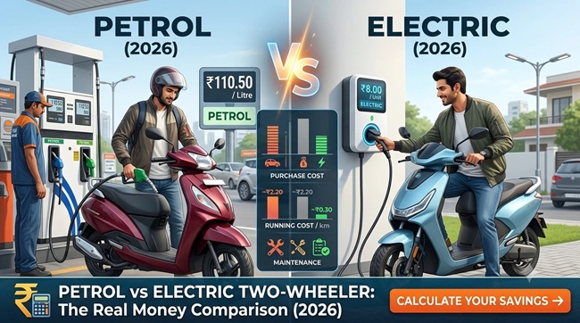 Petrol vs Electric Two Wheeler