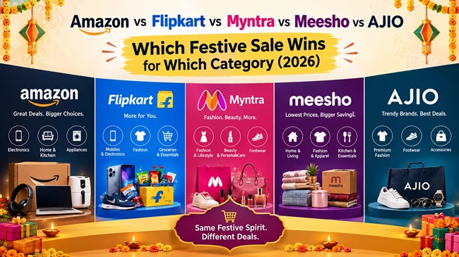 Amazon vs Flipkart vs Myntra vs Meesho vs Ajio