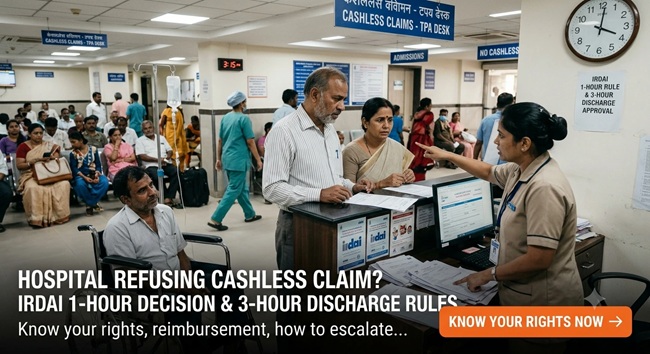 Cashless Claim Rejected