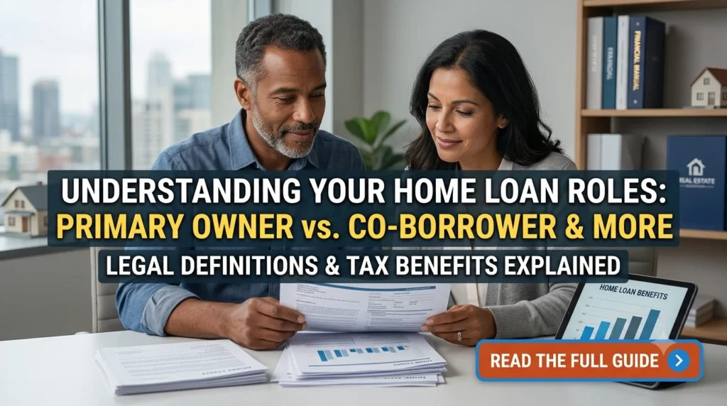 Primary owner, co-owner, co-borrower, co-applicant: what do these home loan terms actually mean legally, and how do they affect your tax benefits?