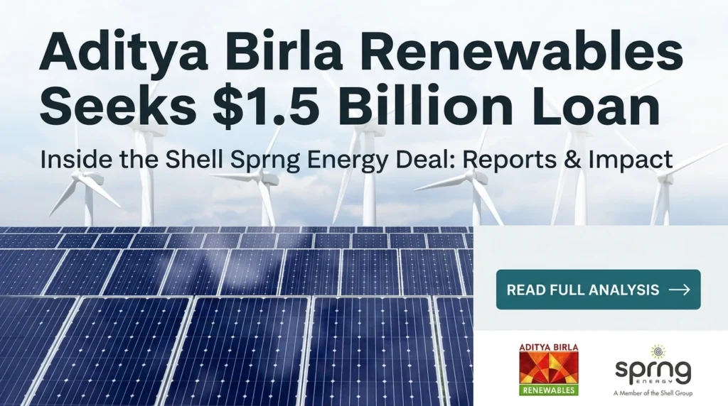 Aditya Birla Renewables is reportedly seeking $1.5 billion in rupee loans for the Sprng Energy deal. See what's confirmed, what's reported and why it matters.