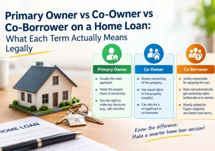 Primary owner, co-owner, co-borrower, co-applicant: what do these home loan terms actually mean legally, and how do they affect your tax benefits?