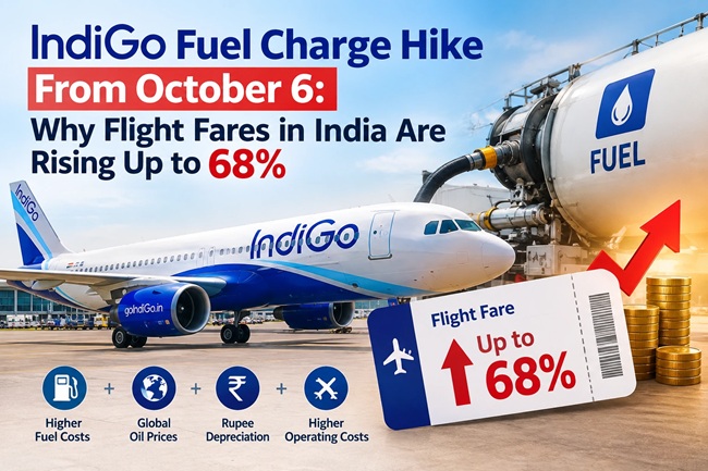 IndiGo Fuel Charge Hike From October 6