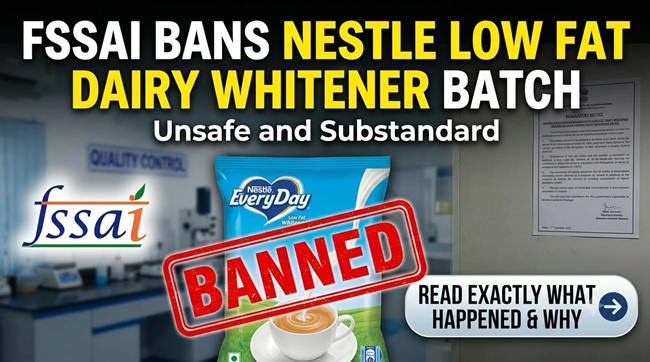 Nestlé Dairy Whitener Sale Banned