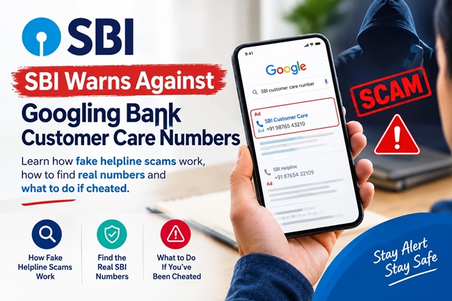 SBI Scam Warning for Customer Care Number
