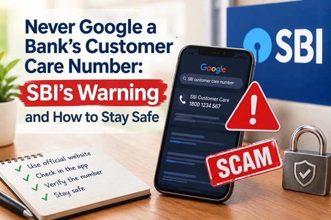 SBI Scam Warning for Customer Care Number